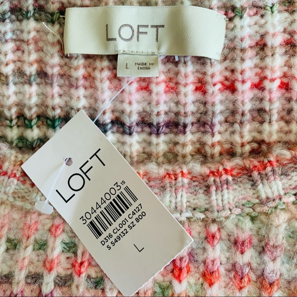 LOFT SpaceDye Sweater Dress NWT Size L - Picture 5 of 6